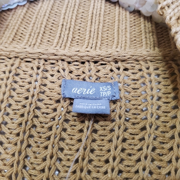 ●SOLD● NWT Women's Aerie Cozy Oversized Bonfire Open Cardigan Sweater - Yellow - Picture 5 of 7